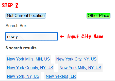 Input City Name
