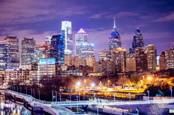 Night View of Philadelphia